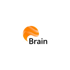 Aufkleber - Brain Logo silhouette design vector template. Think Idea concept. Brain storm power thinking logotype icon. Isolated abstract unusual creative digital brainstorming idea symbol.