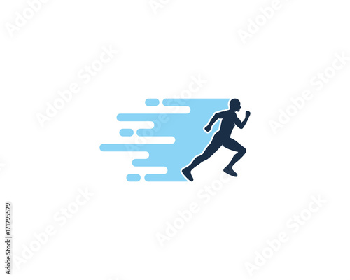 Cuadros en Lienzo Fast Run Icon Logo Design Element