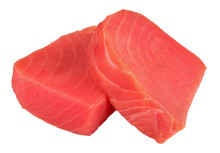 Tuna Fish Steaks.isolated On White