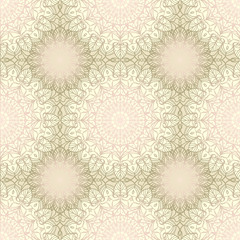 Poster - Seamless pattern with mandala