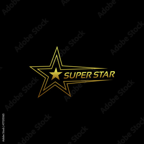Super Star Line Logo Vector Stock Vector Adobe Stock