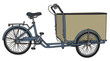 Classic blue freight tricycle rickshaw