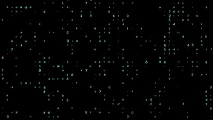 Poster - quantum computation. infinite miscalculation of options.seamless loop.background