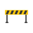 barrier traffic equipment warning caution vector illustration