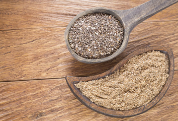 Seeds and chia flour - Salvia hispanica