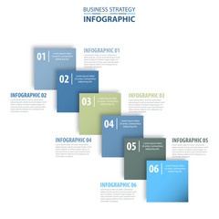 Wall Mural - business infographics design template blue grey color tone