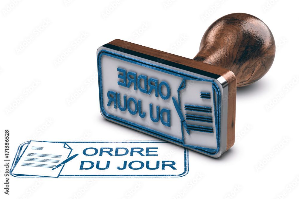 Illustration Stock Ordre du Jour de Réunion ou de Formation | Adobe Stock