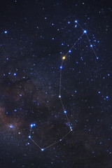 Wall Mural - constellation scorpius and milky way galaxy