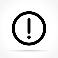 Poster - exclamation mark icon on white background