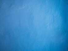 Grunge Blue Cement Wall Background Texture