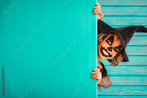 Fotografía Halloween Pumpkin Autumn Holiday Concept