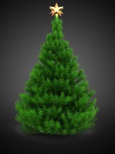 3d Green Christmas Tree