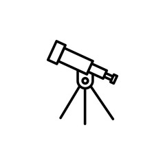 telescope astronomy icon line black