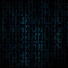 Coding abstract background. Matrix with binary code for Your business project background. Programming background. Vector Illustration
