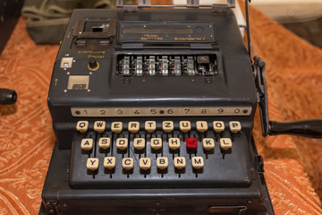 The Enigma Cipher Machine from World War II