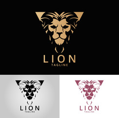 Wall Mural - Lion King Logo. Luxury lion logotype. Easy to change size, color and text. 