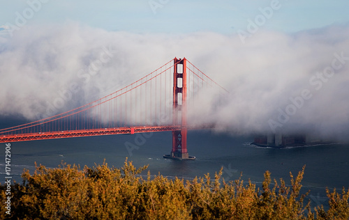 Plakat Most złotej bramy. San Francisco. Kalifornia. USA.