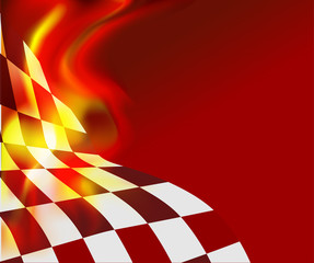 Wall Mural - checkered flag background vector race design