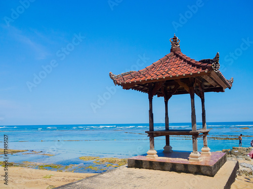 Beautiful Sunny Day With A Small Cabain In The Beach Of