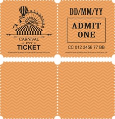 Wall Mural - Circus ticket vector