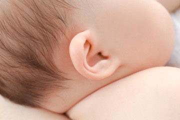 Canvas Print - Cute sleeping newborn baby, closeup