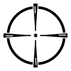 Poster - Paintball gun sight icon, simple style
