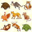 © blueringmedia - Sticker set with many animals