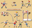 Sticker design for track and field sports