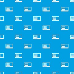 Poster - Office folders on the shelf pattern seamless blue