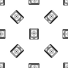 Poster - Radar pattern seamless black
