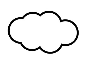 Sticker - Cloud Frame clip-art