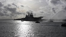 HMS Illustrious Returns From The Philippines