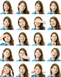 © Iurii - Collage of beautiful girl with different facial expressions