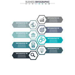 Poster - Business data, chart. Abstract elements of graph, diagram with 8 steps, strategy, options, parts or processes. Vector business template for presentation. Creative concept for infographic