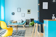 © Photographee.eu - colorful living room with stool