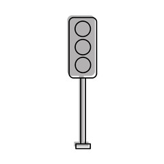 Poster - traffic lights electric equipment control vector illustration