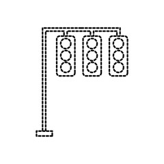 Poster - traffic lights electric equipment control vector illustration