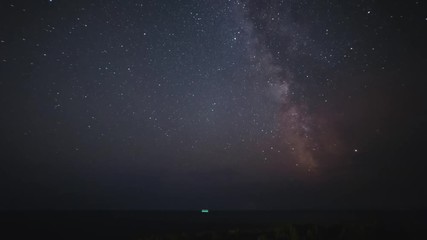 Wall Mural - milky way at night thunder storm