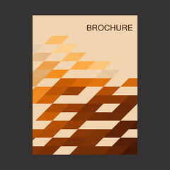 Aufkleber - Brochure. Cover of the booklet. Leaflet design template-style mosaics. Vector illustration.