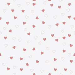 Poster - Heart seamless pattern. Design for gift packaging, clothing, wallpaper. Abstract vector background.