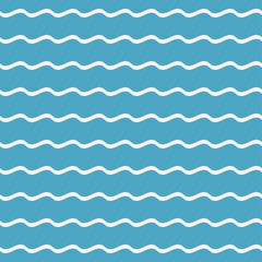 Poster - Wavy pattern. Seamless wave background. Vector illustration.