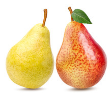 Fresh Pears Isolated On White Background