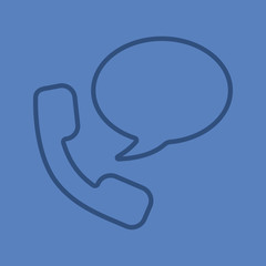 Poster - Phone talk linear icon