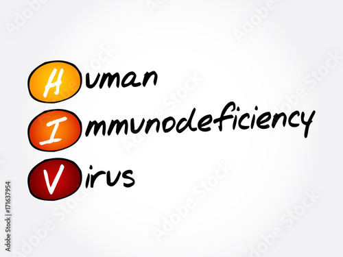 HIV - Human Immunodeficiency Virus, acronym health concept background