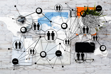 Social connection and networking concepts.