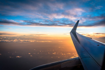 Sunset from the airplane