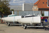 Fototapeta  - Two boats on the trailer