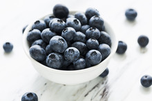 Bowl Of Fresh Blueberries