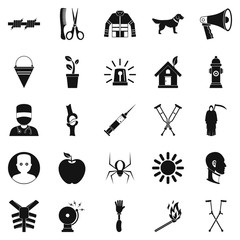 Poster - Favour icons set, simple style