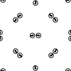 Poster - Signs hand up and down pattern seamless black